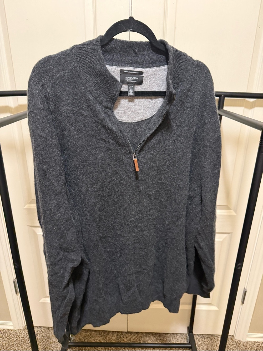 Nordstrom Men’s Charcoal Gray Quarter-Zip Sweater